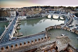 Tiber from Castel Sant Angelo Rome Italy